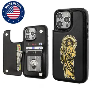 Bible Jesus Aesthetic Design Pattern Casing For iphone 16 15 14 13 12 Plus Pro Max Flaunt Mobile Phone Case TPU Pu Leather Card Holder Drop Protection Shockproof Protector Vintage unique Fashion Trend Anti-scratch Stylish Smartphone Cover