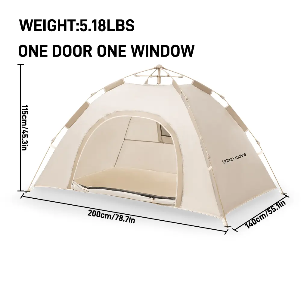 Automatic Pop-Up Camping Tent for Family Trips, Waterproof and Windproof Fold Out Beach Shelter with UV Protection, Fold Out Tent, Beach Tent