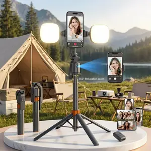 360° Rotating Selfie Stick Tripod, Rechargeable Smart Face Tracking Tripod, Auto Face Tracking Phone Stand, Vlog Live Streaming Camera Gear, Selfie Accessories