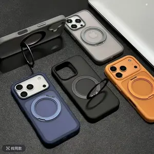 Magnetic Phone Case with 360° Rotating Ring Stand, Matte Frosted Back, MagSafe Compatible Slim Protective Cover for iPhone 12 13 14 15 16 17  Plus/Air/ProMax/Pro/E-making it a perfect holiday gift for friends or family.
