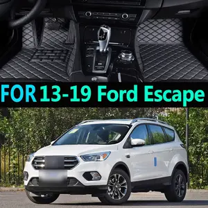 For 2013-2019 Ford Kuga -1 Split Rear Seats-2 Full-Cover Car Floor Mats Custom-Fit Full-Coverage Car Floor Mats Easy-Clean Carpet-Style Floor Mats