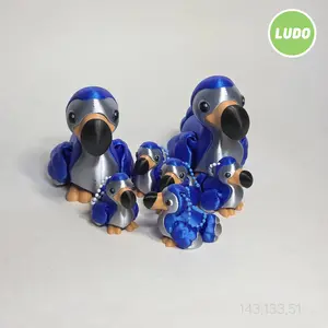 Dorky Dodo – Articulated Keychain & XL Buddy 🎨