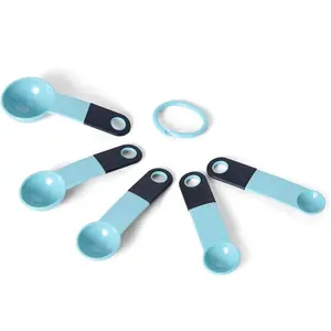 Aqua Sky Measuring Spoons Set of 5 - Versatile Tools for Various Measurements Kitchen Utensils