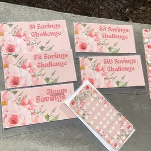 Bloom Savings Challenge A6 - Savings Challenge with Options for $1, $2, $5, $10, and $20