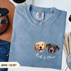 Comfort Colors Custom Dog Dad Shirt, Custom Pet Shirt, Fathers Day Gift, Custom Dog Dad Shirt with Pet Names, Dog Owner Tee, Dog Lover Shirt, Dog Photo Tee