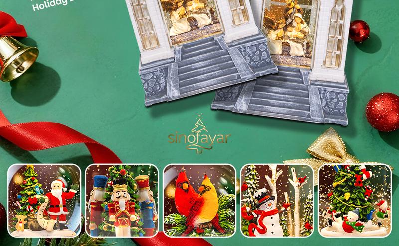 Christmas Church Nativity Snow Globe Light up Snowglobe with Music, 9.84" White Christmas Snow Globes for Kids Adults, 6H Timer & Dual Power, Angle Snowglobes Christmas Decorations Indoor