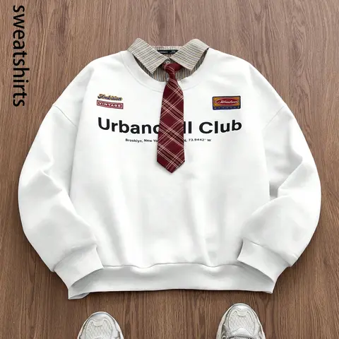 Casual and versatile letter graphic pattern men's pullover, Long sleeve fashionable graphic design suitable for trendy men, comfortable and casual wear suitable for daily fashion casual fashion