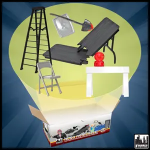 ULTIMATE 6 Piece Accessory Pack for WWE & AEW Wrestling Action Figures