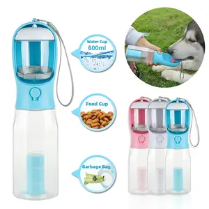 3-in-1 Dog Water Bottle with Food Container & Poop Bag Holder outdoorfun