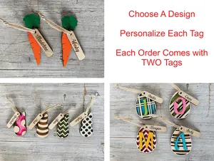 Personalized Easter Tag Kit | Kids Painting | Easter | Paint Set | DIY | Kids Coloring | Easter Bunny DIY Paint Kit | Carrot Tags | Easter Egg Tags