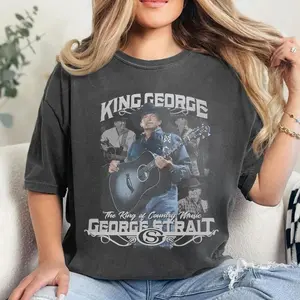 [ SALE UP TO 50% ] Vintage George Strait Graphic Tee, Country Music Festival 2025 T-Shirt, King of Country Bootleg Style Shirt