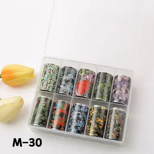 10 Rolls - Transfer Nail Foils - #30