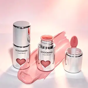 DODOMINA Water Velvet Liquid Blush, Liquid-to-Powder Beauty Product for Cheeks (Single Item, All Skin Types), Silky Smooth Blendable Breathable Texture, No Caking No Patchiness, Dewy Multi-Use Makeup for Eyes Lips, Brush- Shipping Free Cosmetic love gift