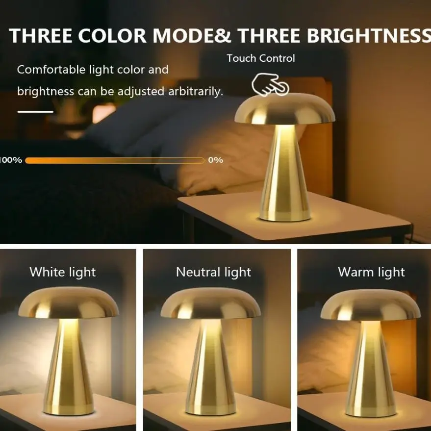 Mushroom Lamp Bedroom Touch Bedside Night Light Bar Restaurant Atmosphere Light Decorative Table Lamp