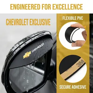 Pair of Car Mirror Rain Guards, Anti-Splash Covers for Chevy SUVs & Trucks, Car Accessories - Boost Visibility & Safe Driving