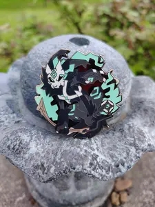 Firelight The Masked Sorcerer | DND/ Sorcery/ Magic/ Fursona / Furry / Shaman/ Creature Enamel Pin