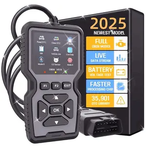 Professional OBD2 Diagnostic Scanner, USB Powered Engine Fault Detector, Code Reader, Battery Tester, I/M Readiness Status, Clearer for All Cars with OBD II Protocol Since 1996, Supports 10 Languages, No Battery Required