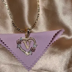 Initial V heart Necklace