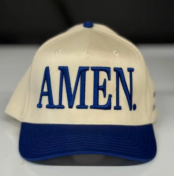 Otto Brand AMEN Love God & Love People Baseball Cap with 3D Embroidery and Snapback Feature