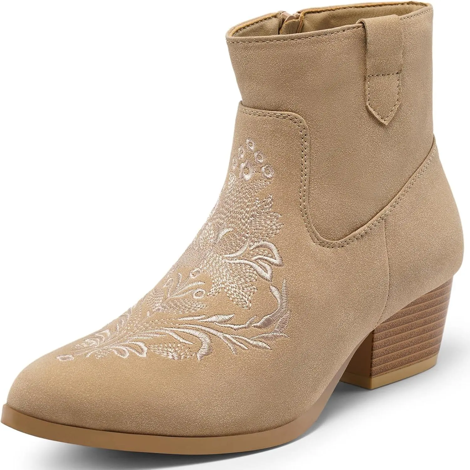 Harvest Land Women's Ankle Boots Low Heels Suede Chunky Fashion Booties
