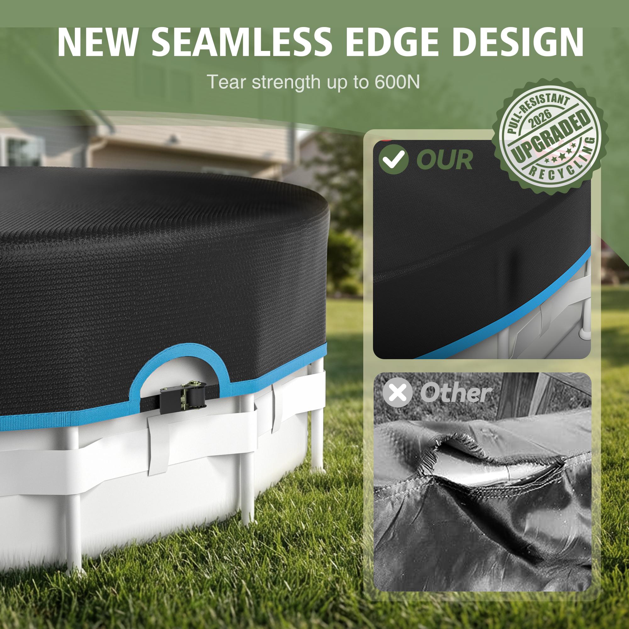 for outdoor  framed above-ground , made of Oxford fabric as a Four seasons  protector, equipped  heavy-duty mechanical buckles and straps, waterproof   , suitable for framed  and hot tubs.