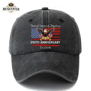 USA 250th Anniversary Hat, American Eagle Washed Dad Hat, Patriotic Flag Vintage Baseball Cap, Freedom Style USA Hat