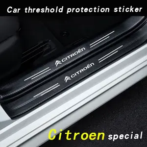 Car Door Edge Protector Carbon Fiber, Universal Threshold Sticker, Scratch-Resistant Transparent Film, for Citroen Models, Waterproof, Durable