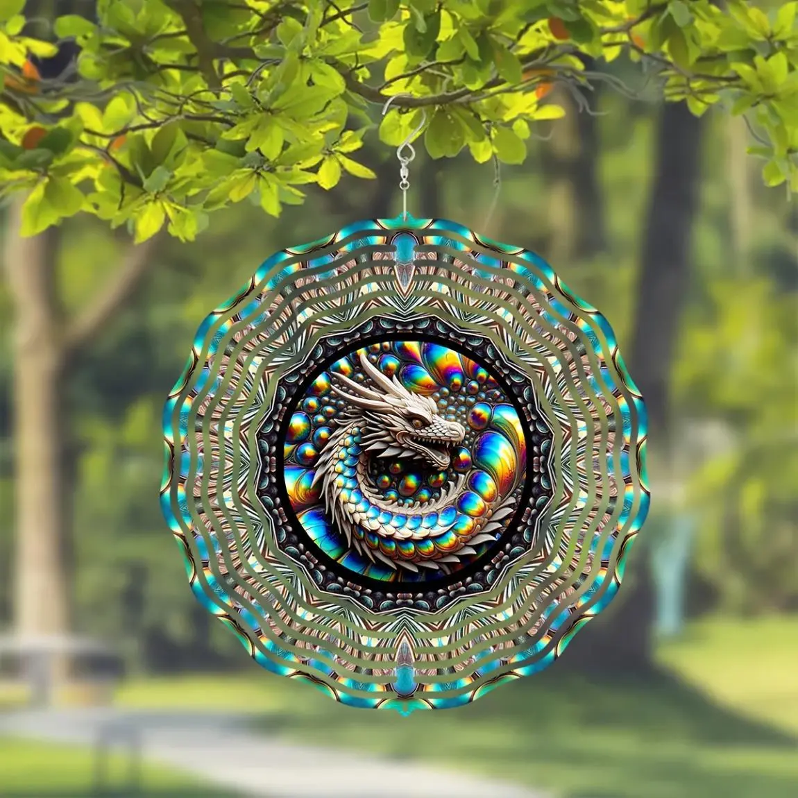 Dragon Design Wind Spinner, 3D Kinetic Art Wind Spinner, 360° Rotating Wind Sculpture, Garden Decoration, Ideal Housewarming Gift for All