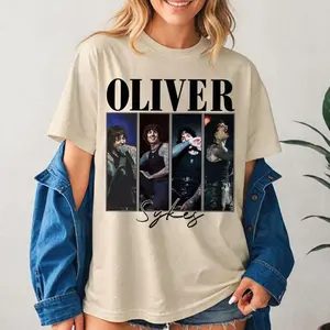 Oliver Sykes T-Shirt, Unisex Streetwear Graphic Tee with Album Print, Hip Hop Style, Short Sleeve Round Neck, Trendy Fashion Shirt for Men, for Women