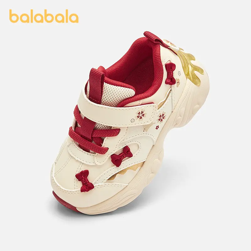 Balabala Girls' Chunky Toddler Walking Sneakers - 2026 New Spring Fall Kids Trainers, Soft & Supportive, Rubber-TPU Sole, MD Insole, Ideal for Daycare