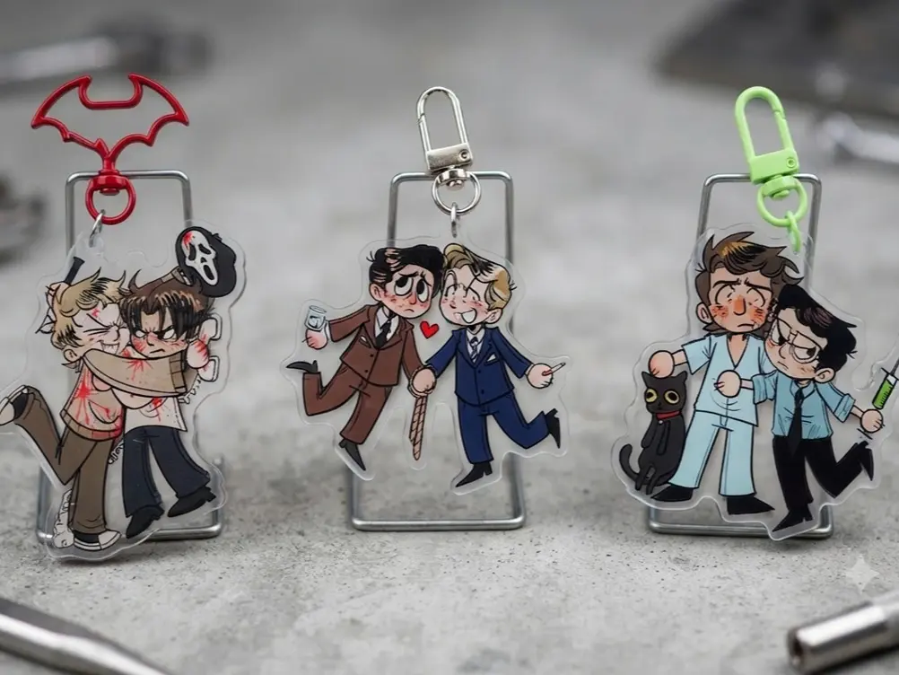 HORROR KEYCHAINS (Scream, Re-Animator, Rope), Acrylic Keychain