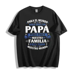 Casual Style Unisex T-Shirt With Spanish Father Quote For Family And Dad Love Perfect For Everyday Wear And Gift For Fathers Day