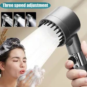 Portable Filter Shower Head, Handheld Showerhead, 3-Speed Adjustable Massage Sprayer, Bathroom Home Shower Accessory, Shower Water Equipment