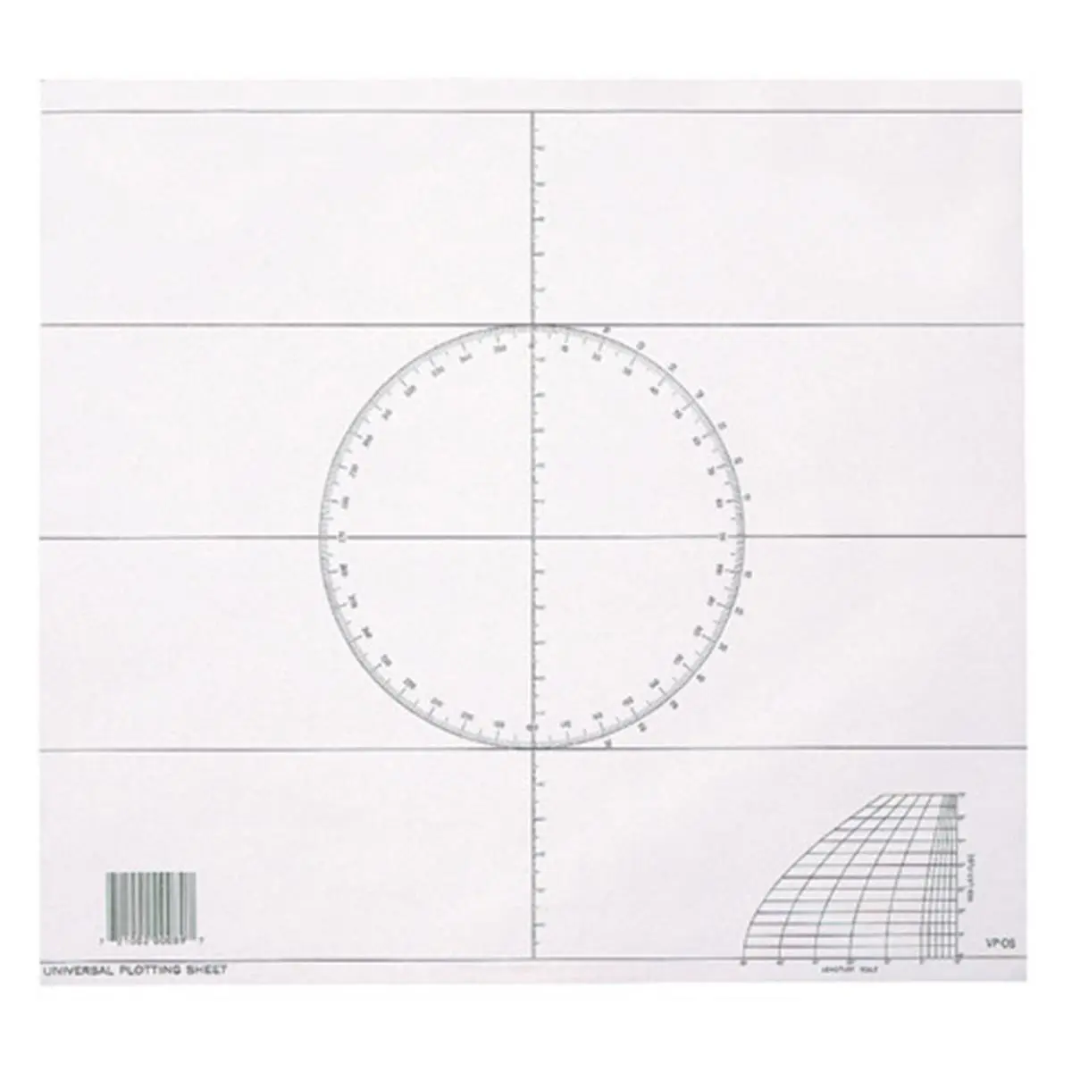 Weems & Plath Universal Plotting Sheet - Graduated Chart with Custom Meridians for Office Stationery & Supplies Use