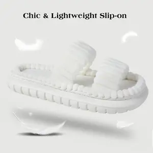 Cute Cloud Corduroy Slippers for Women Memory Foam Arch Support, Non-Slip EVA Sole for Indoor and Outdoor Wear, Bedroom Use, Summervibes' Gifts