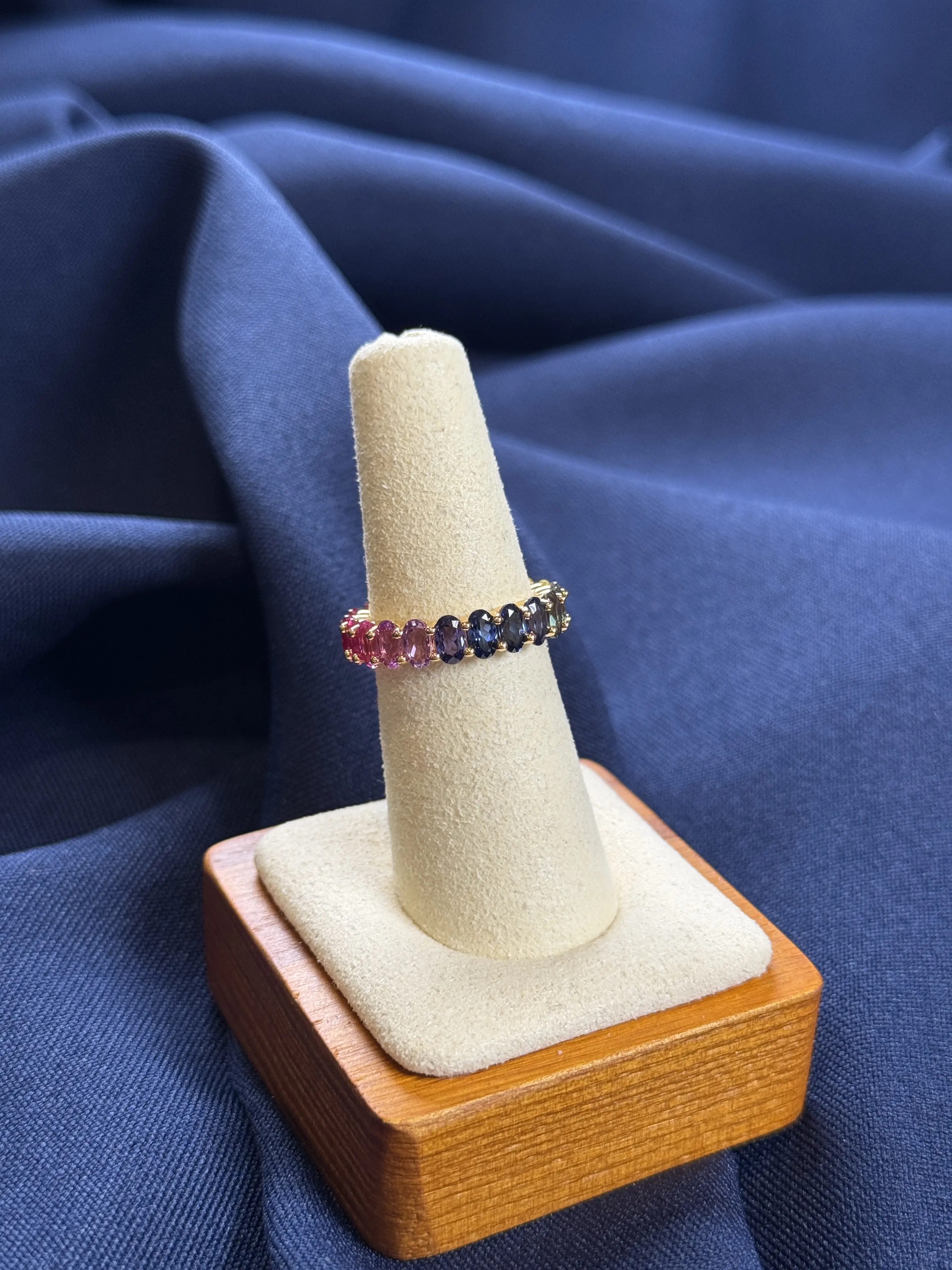 Size 5 Certified Lab Grown Oval Sapphire Ring