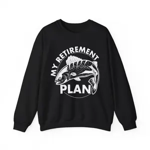 Fishing My Retirement Plan Fish Sweatshirt, Fish Lovers Fisherman Women Men Cool Christmas Gifts Fishing Season Sweatshirt