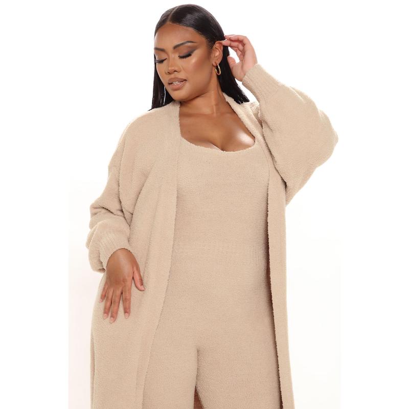 Living In It Jumpsuit Set - Taupe