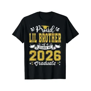 Class of 2026 Proud Lil Brother Graduate T-Shirt