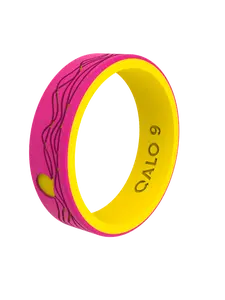 Women's Sunset Hills Hot Pink/Yellow Strata Ring