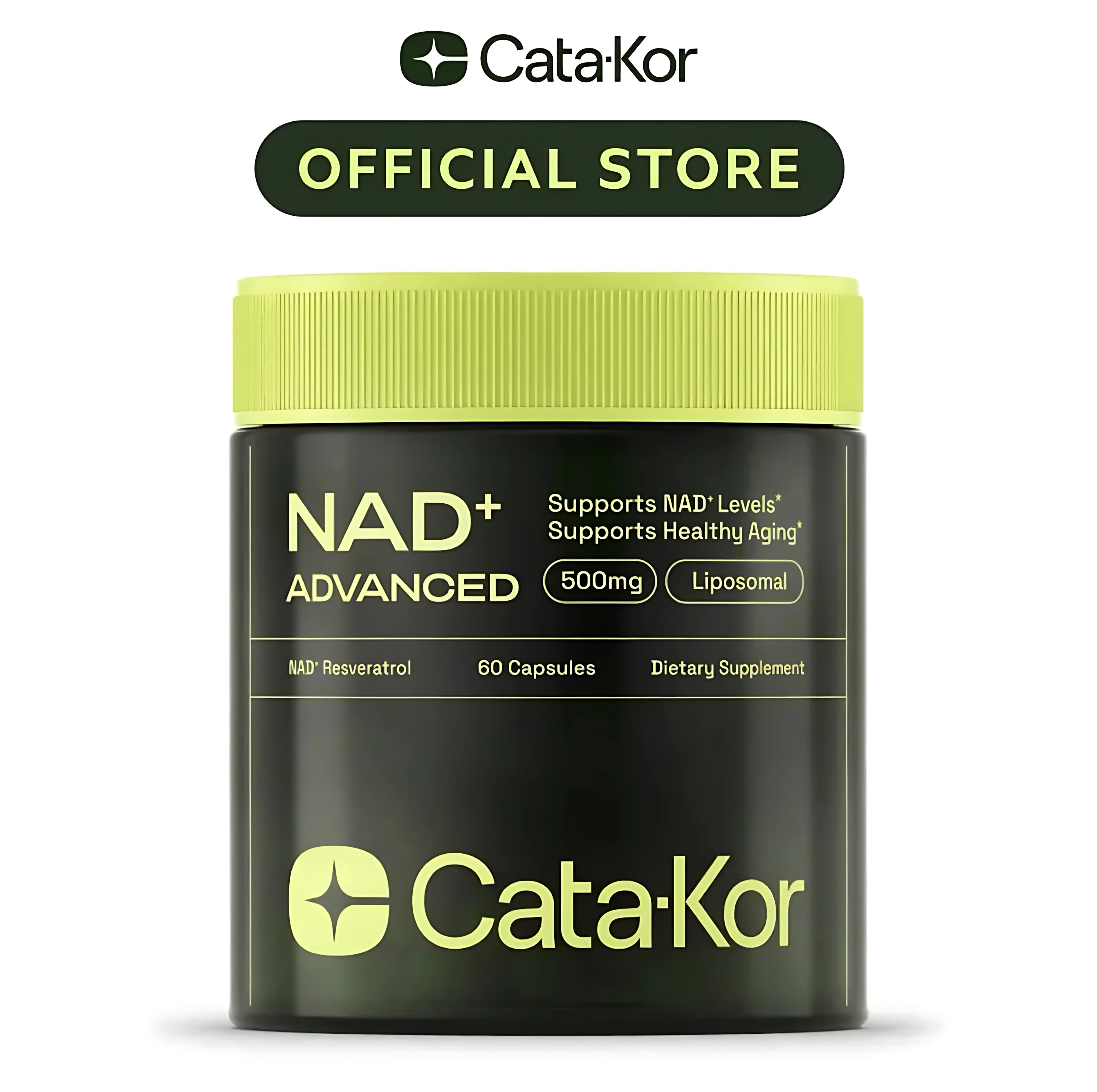 Cata-Kor NAD+ Advanced 500mg - NAD+ Supplement for Energy & Healthy Aging - 60 Count (30 Day Supply) - Previously known as Reus Research NR 900