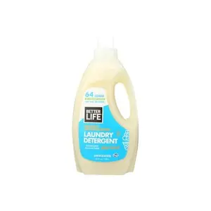 BETTER LIFE Laundry Detergent - Concentrated Liquid Laundry Soap for Automatic Washing Machine - Gentle Unscented Laundry Supplies for Sensitive Skin - 64oz