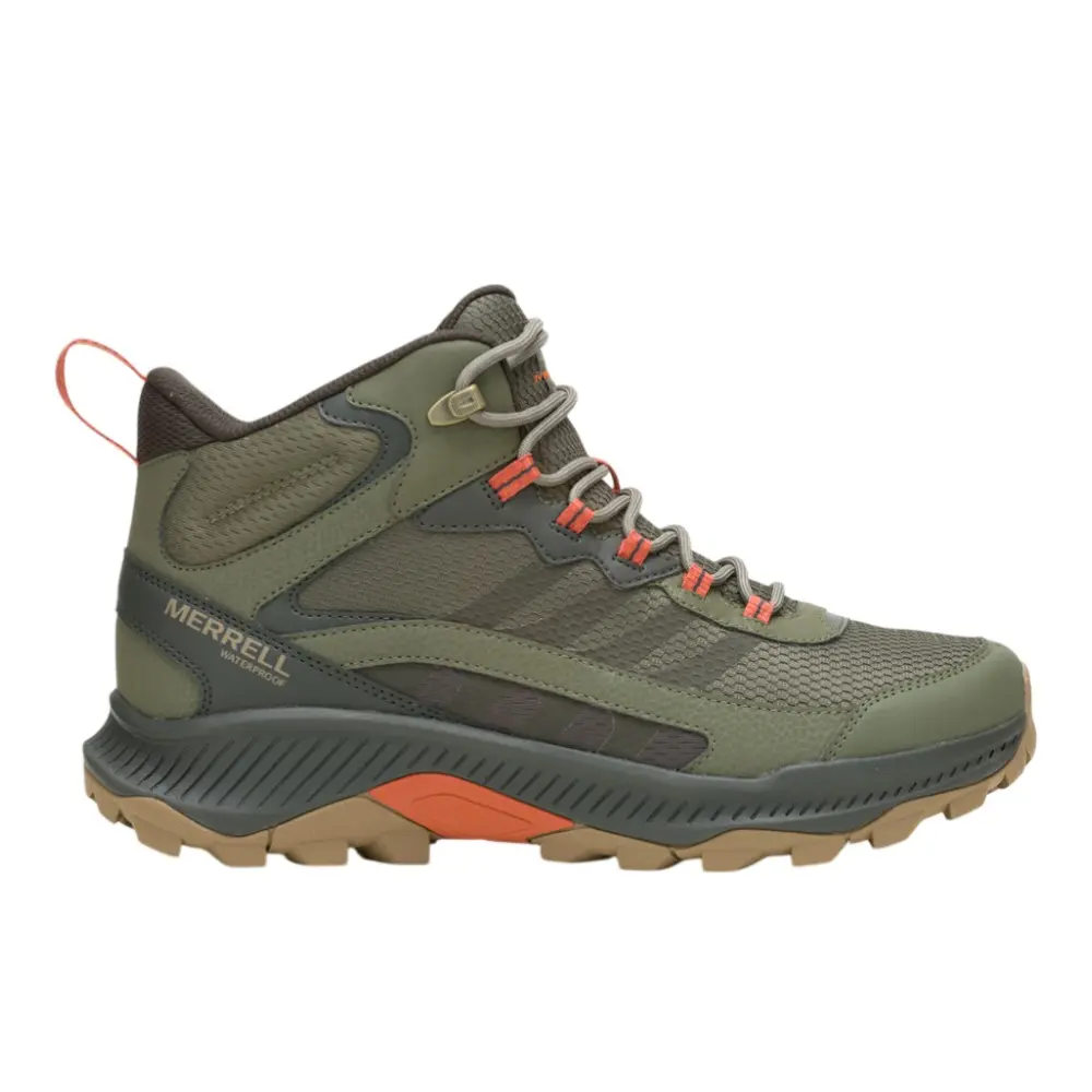 Merrell Mens Speed Strike 2 Lace Up Hiking Casual Boots Ankle - Green Merrell Mens Speed Strike 2 Lace Up Hiking Casual Boots Ankle - Green