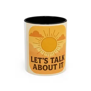 Women's Glossy Reusable, Washable Ceramic Coffee Cup - 11oz/15oz Conversation Starter Drink Mug, Reuse