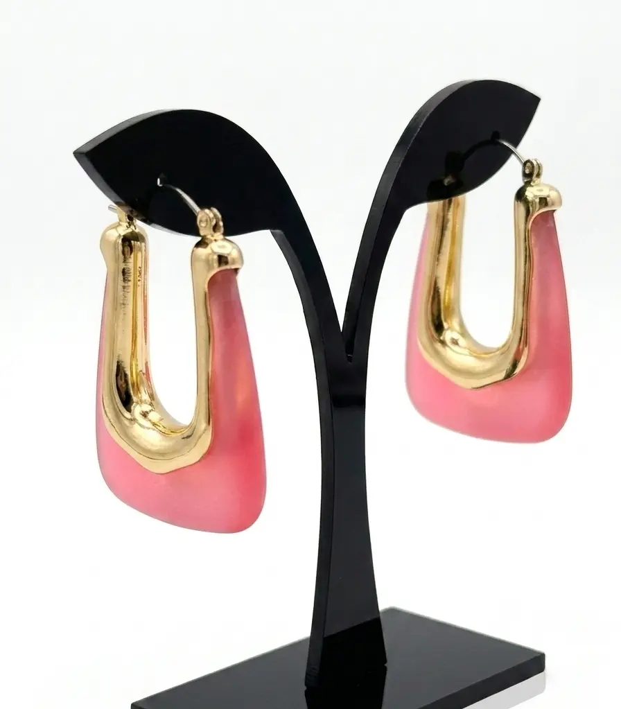 Icy Girl Translucent Hoop Earrings Icy Girl Translucent Hoop Earrings