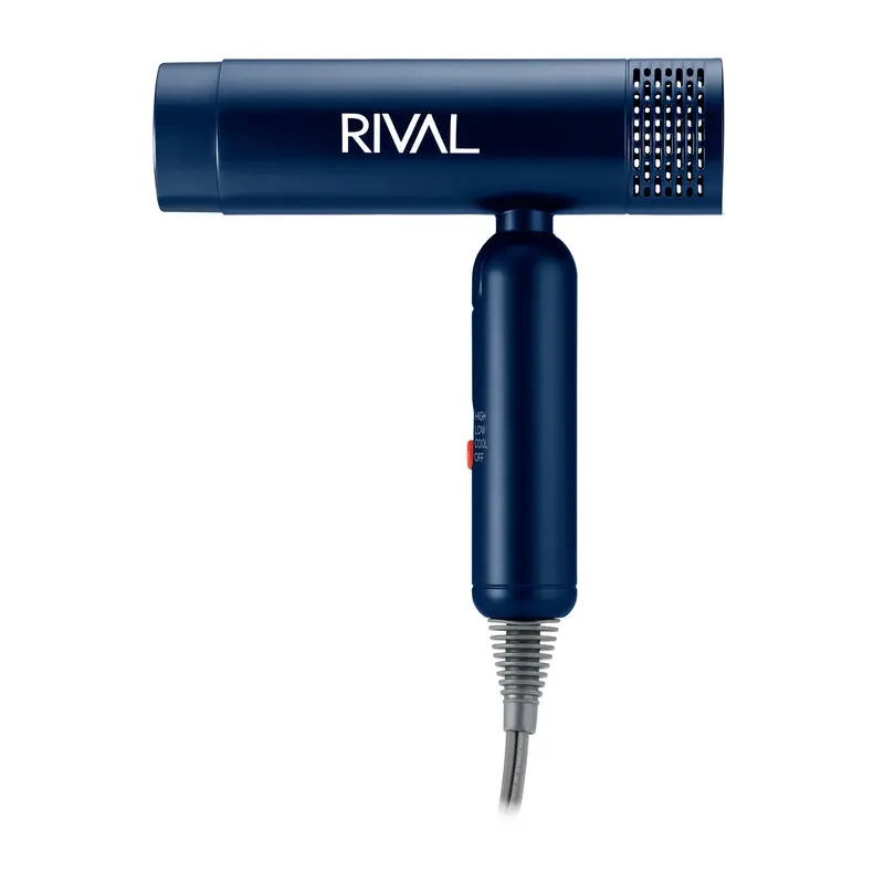 StyleCraft Rival Foldable Hair Dryer Professional Salon Hair Dryer with Powerful Motor 3 Heat and 2 Speed Settings Includes Diffuser and Concentrator Travel Friendly Compact