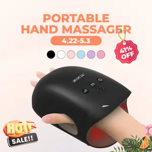 [mothersdaygift] CINCOM Portable Hand Massager with Comfort Heat - Cordless, Adjustable Settings, Auto-Off, White, Black, Pink, Blue, Perfect Gift for Families, Men & Women - Ideal for Black Friday, Thanksgiving, Christmas, Birthdays & More