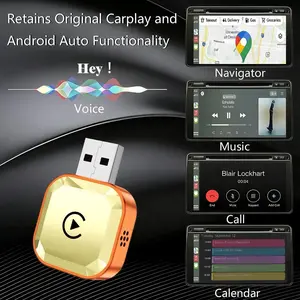 2026 Latest Wireless Apple Carplay Adapter, Stable Conversion From Wired to Wireless, Car Bluetooth-compatible Accessories, Carplay Encryption Dog Upgrade