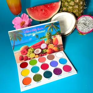 Tropical Summer Eyeshadow Palette- 15 Highly Pigmented matte and duochrome shades
