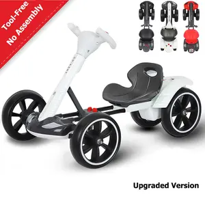Kids' Foldable Electric Go-Kart – No Assembly Required, Parent Remote Control, Safe & Controllable Toddler 4-Wheeled Electric Toy Vehicle